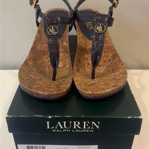 NIB Ralph Lauren's “Reeta” Wedge Sandals